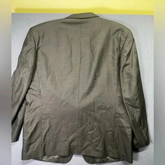 Albert Nipon Wool Silk Blend Blazer Sports Coat Mens 48 Regular Dark Gray Black - Picture 9 of 9